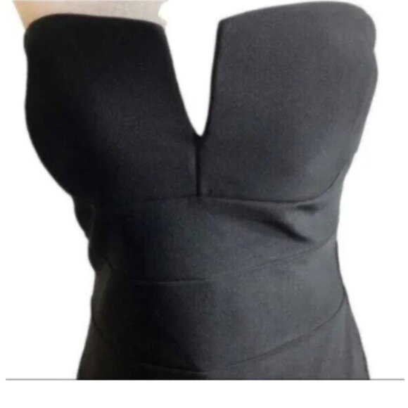 NWT Emerald Sundae Black Strapless Bodycon Fancy Party Dress Juniors Large - Picture 7 of 8